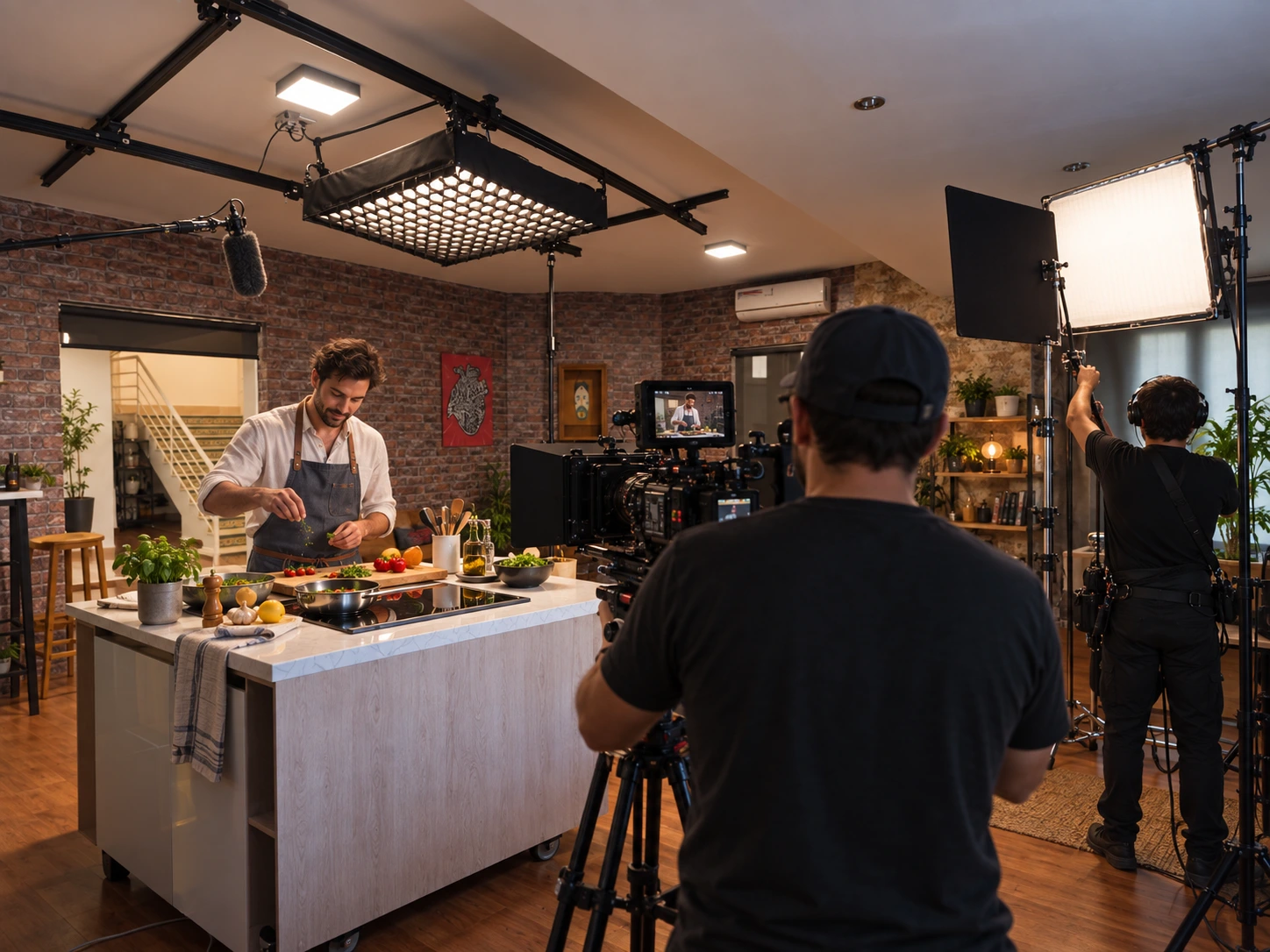 Tournage culinaire dans le studio aménageable Innov8