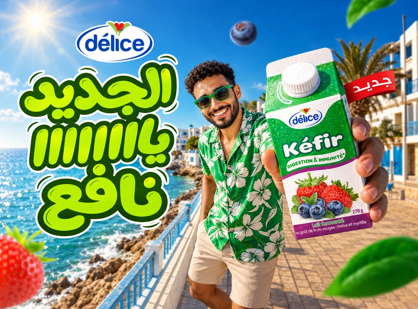 Délice · Kéfir Fruits Rouges : Fruits rouges : une nouvelle envie de découvrir le kéfir.