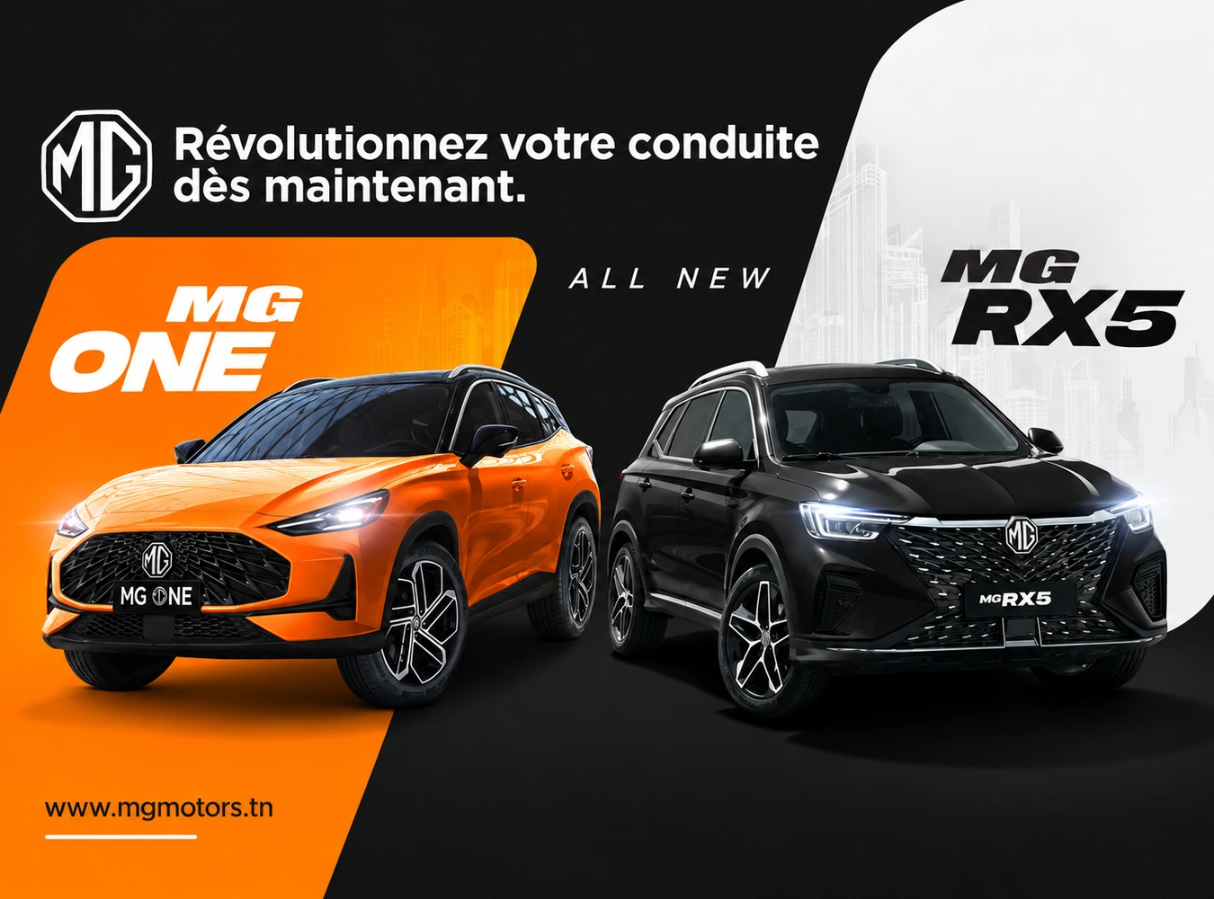 MG Motors · MG ONE & RX5 : Deux SUV. Deux façons de se projeter.