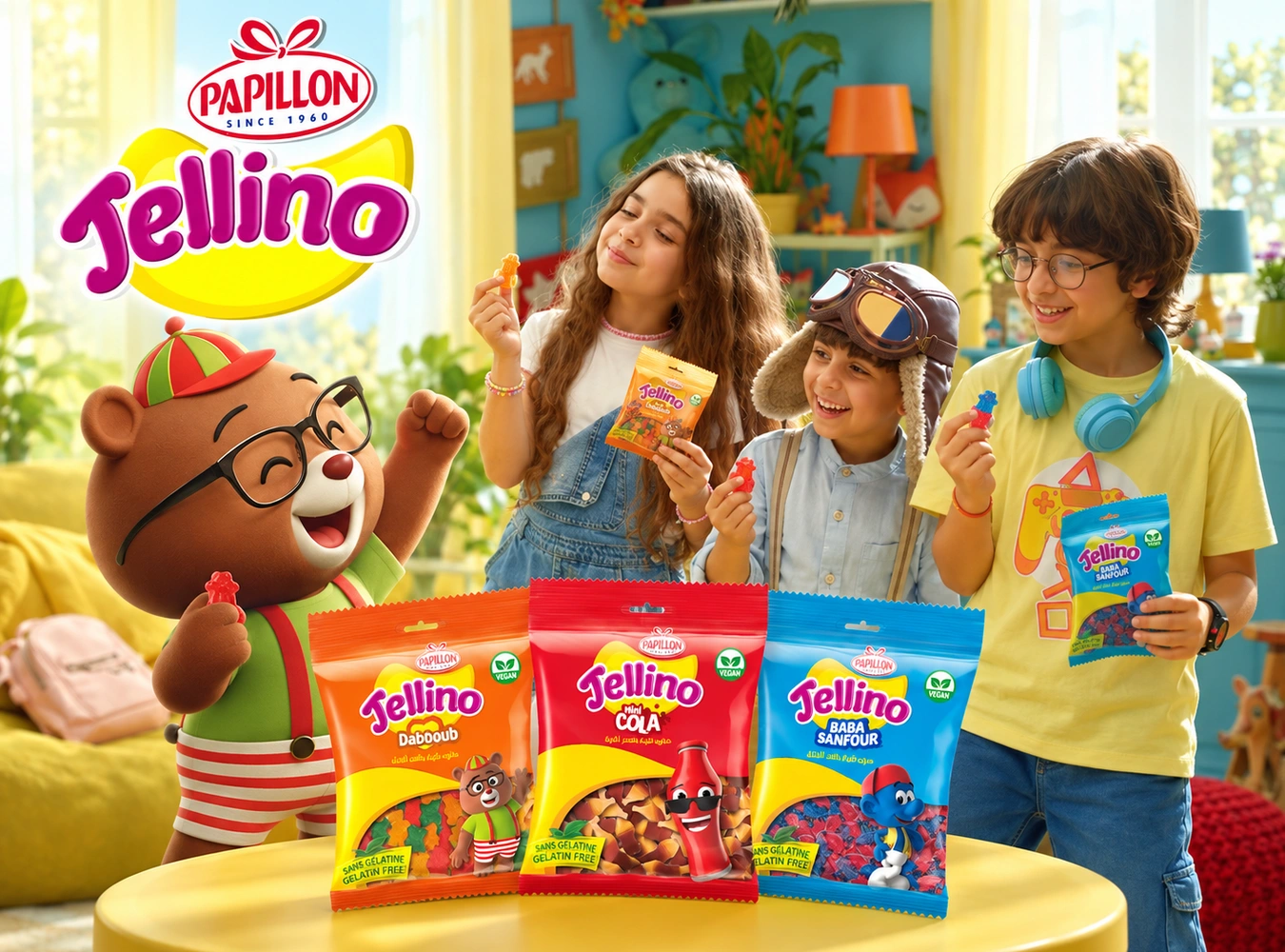 Bonbons Papillon · Jellino : Une petite troupe de bonbons.
