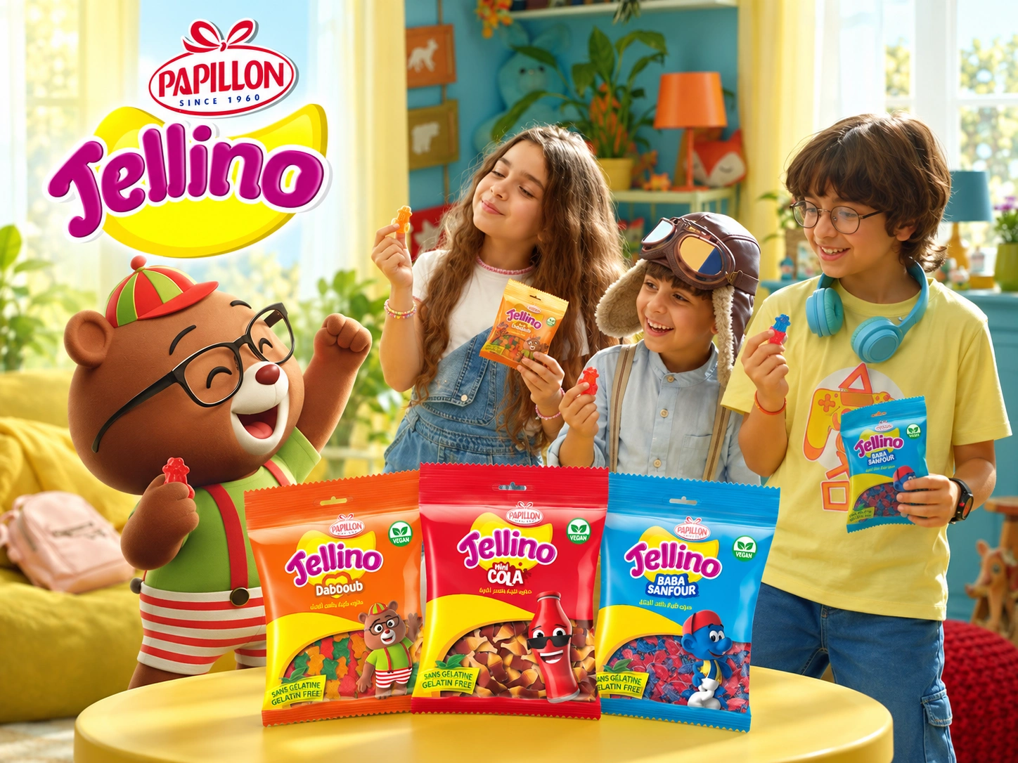 Visuel de campagne Bonbons Papillon · Jellino · Mai 2025