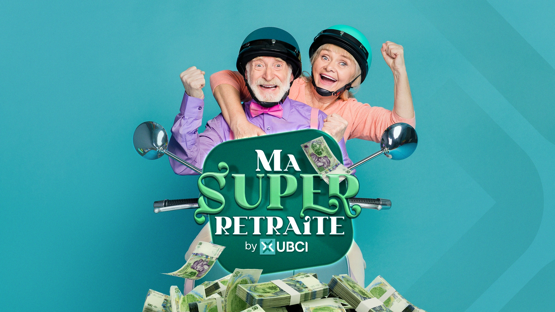 Visuel de campagne UBCI · Ma super retraite · 2024