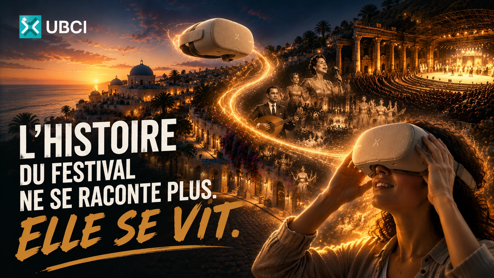 Visuel de campagne UBCI · Festival de Hammamet · 2026