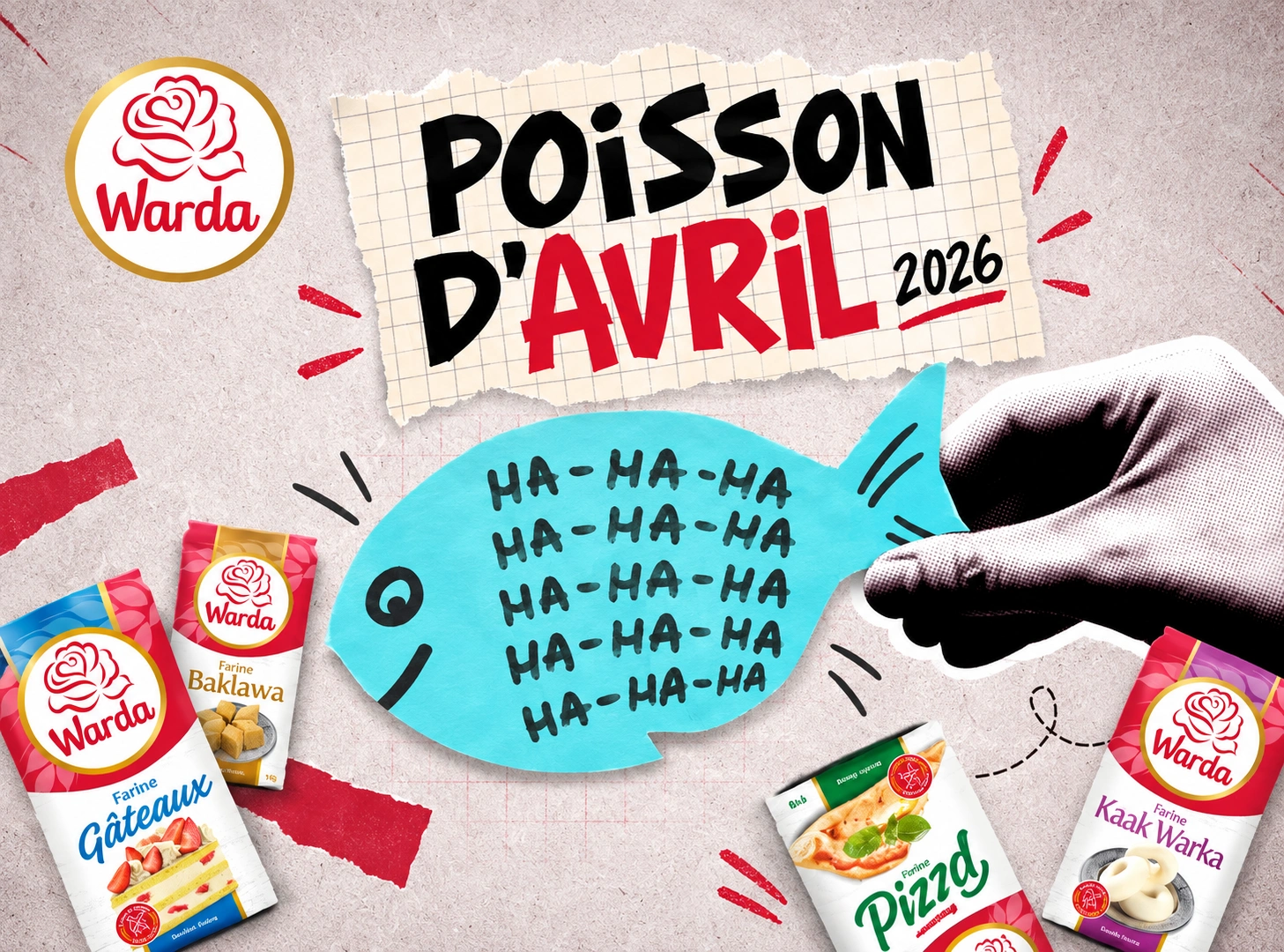 Visuel de campagne Warda · Poisson d’avril · 2026