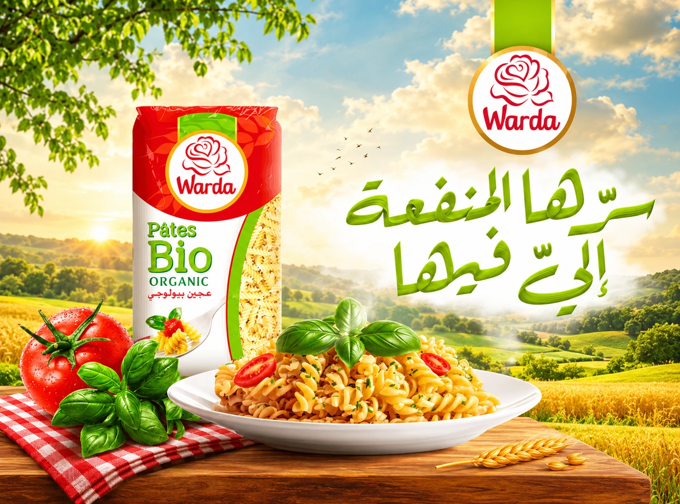 Warda · Bio : Le bio commence aussi par une belle assiette.