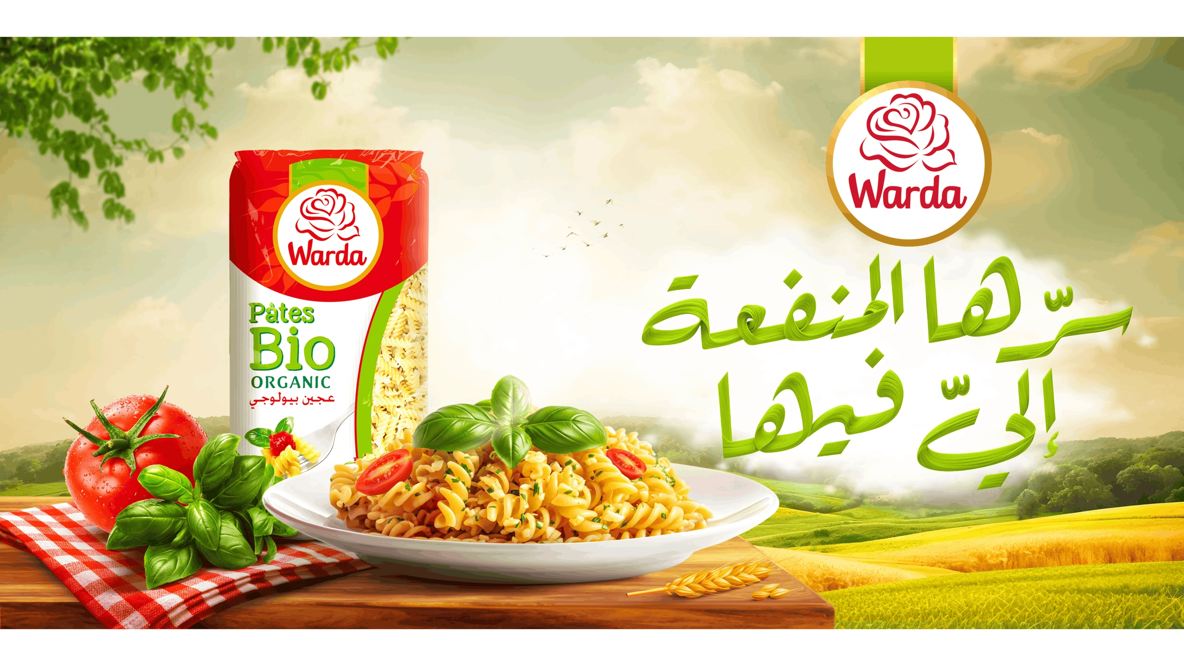 Visuel de campagne Warda · Bio · Campagne de gamme