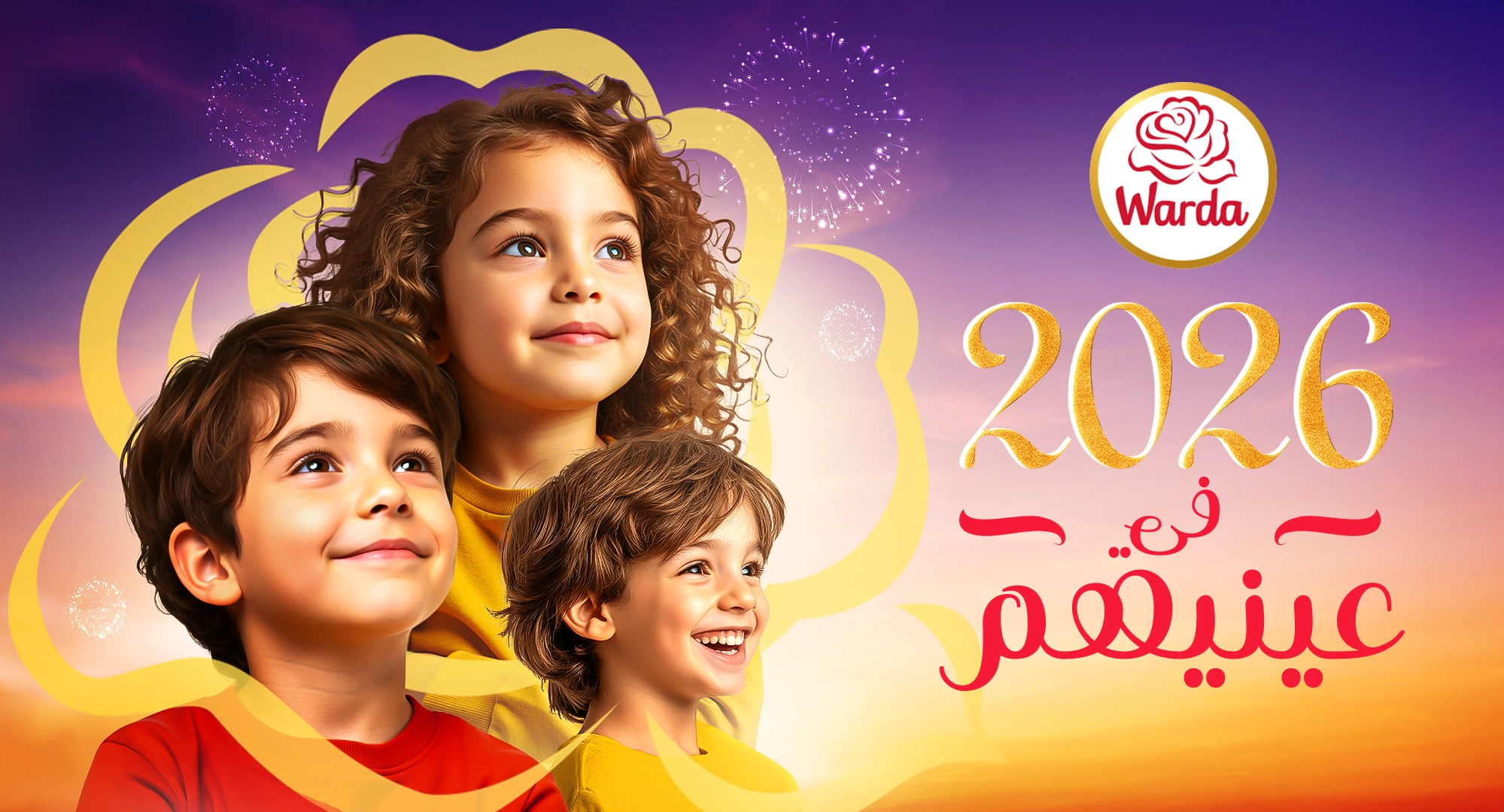 Visuel de campagne Warda · Fi 3inihom · Fin d’année 2025